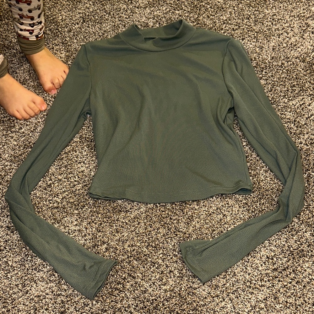 SHEIN green Long Sleeve Top